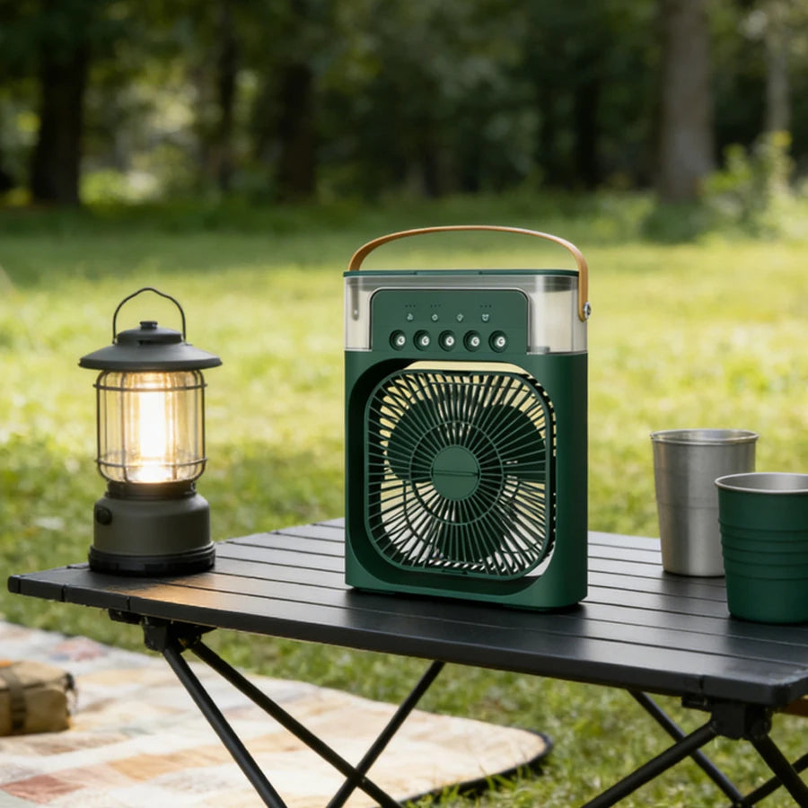 Ventilador portátil con enfriamiento
