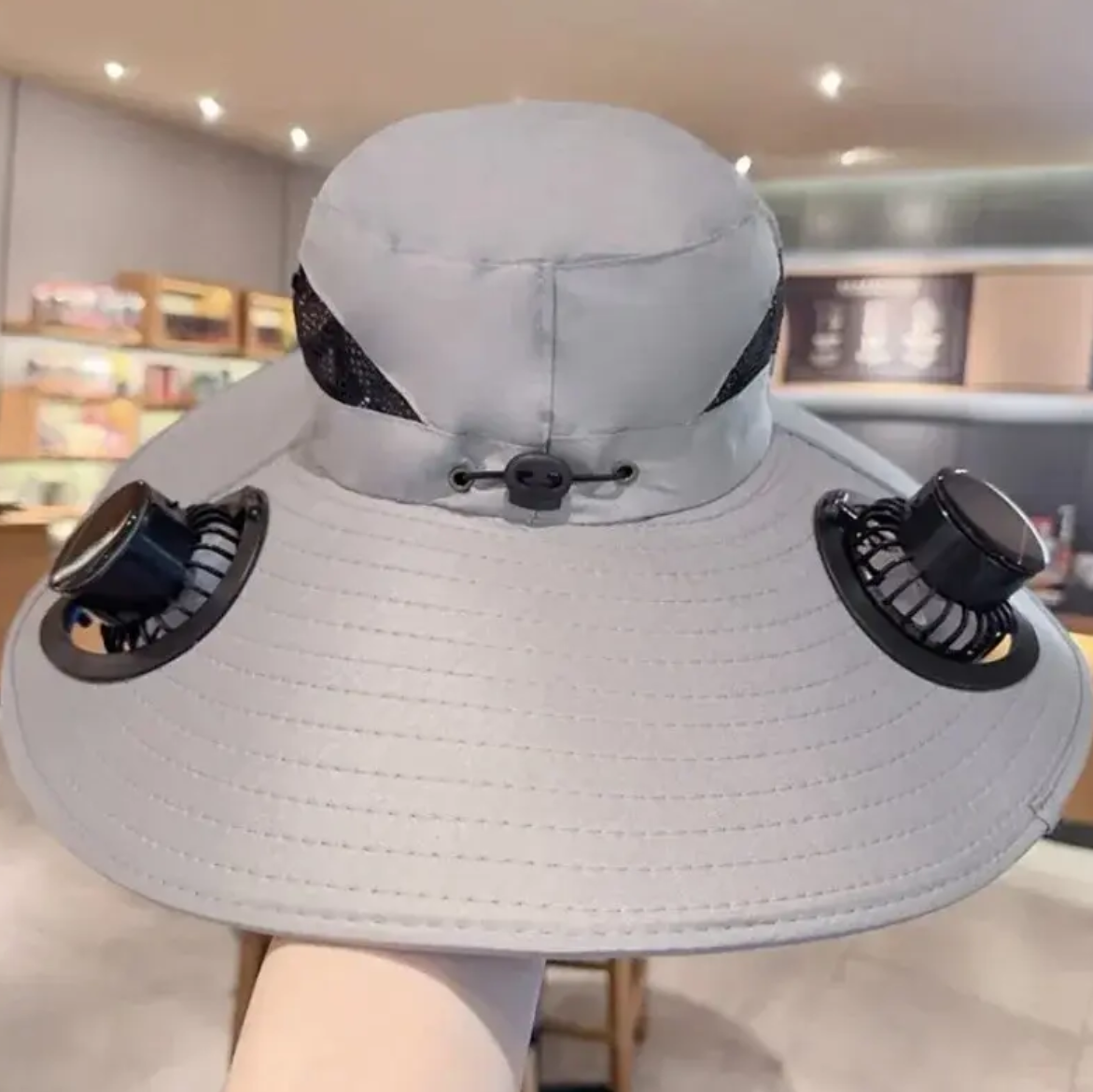 Sombrero para el sol con ventilador