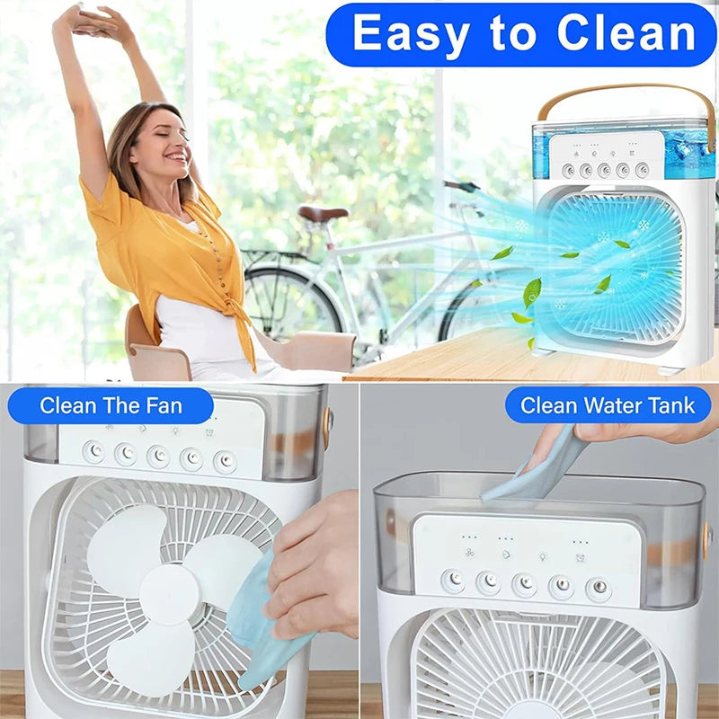 Ventilador portátil con enfriamiento